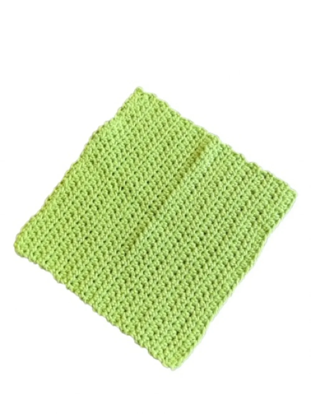 Handmade Crochet 100% cotton Dishcloths Set of 4 Lime Green Black Washcloths